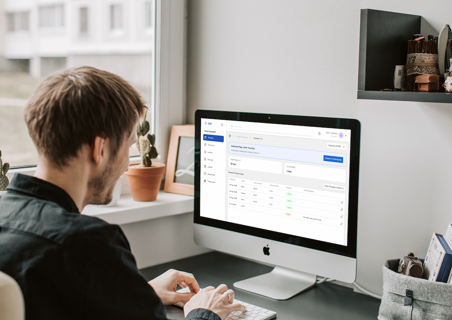 man, male, computer, erp, software, application, website, laptop, work, operations, employee, office, enterprise